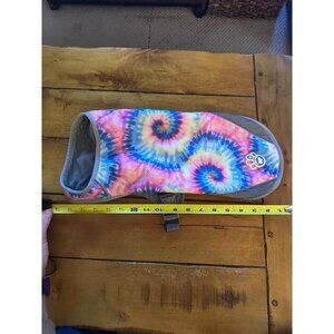 Canada Pooch Dog Sweater Size 16 Gray Quilted Knit Polyester Blend Warm Cozy Pet